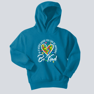 Youth Hoodie - Autism Awareness - Be Kind Heart Thumbnail