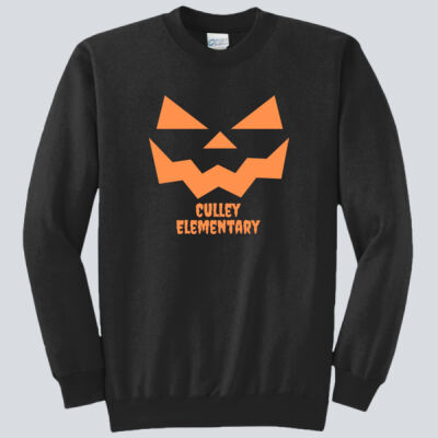 Adult Crewneck - Fall Holidays - Jack O' Lantern - Orange Thumbnail
