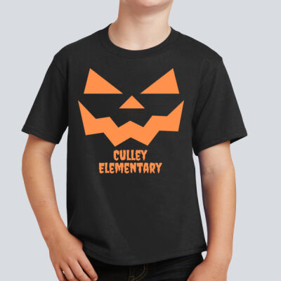 Youth T-Shirt - Fall Holidays - Jack O' Lantern - Orange Thumbnail