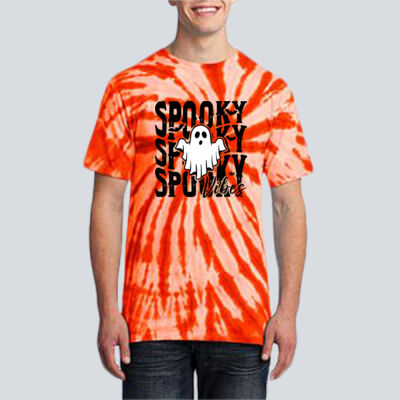 Adult Tie-Dye T-Shirt - Fall Holidays - Spooky Vibes Thumbnail