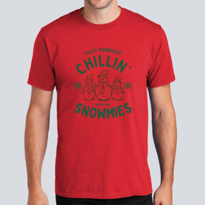 Adult T-Shirt - Winter - Chillin With The Snowmies Red Thumbnail