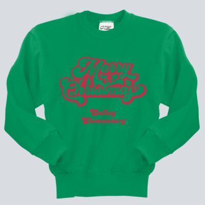 Youth Crewneck - Winter - Merry Christmas Red Thumbnail