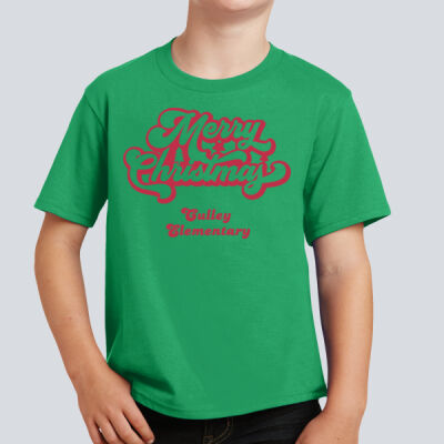 Youth T-Shirt - Winter - Merry Christmas Red Thumbnail