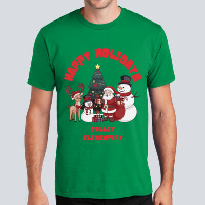Adult T-Shirt - Winter - Happy Holidays Red Thumbnail