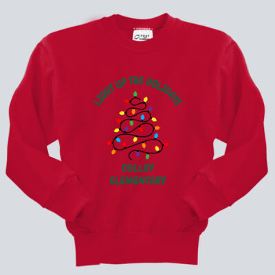 Youth Crewneck - Winter - Light Up Green Thumbnail