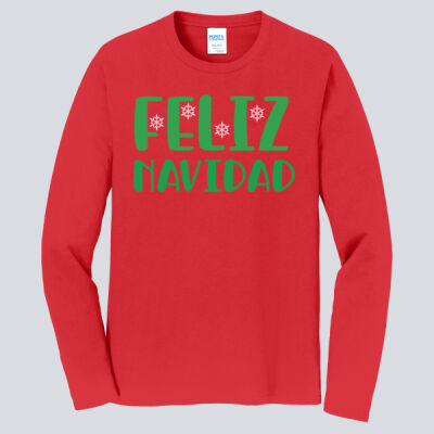 Adult Long Sleeve Shirt - Winter - Feliz Navidad Green Thumbnail